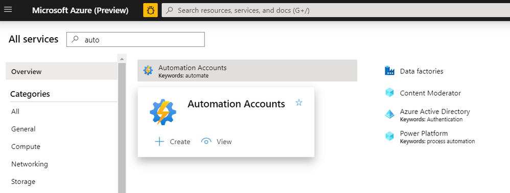 Figure 20: Automation Accounts