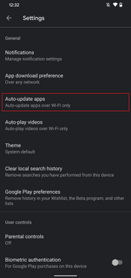 Fig 3. Auto-update apps