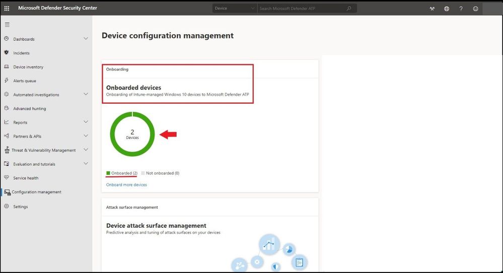 Microsoft Defender for Endpoint Displaying Successfully Onboarded Devices in MEM