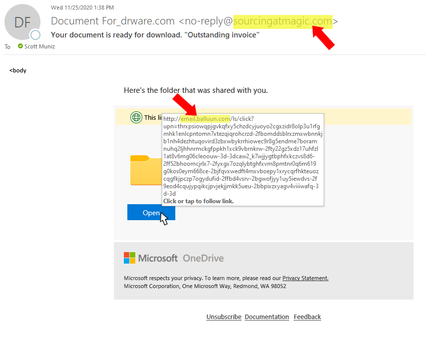 OneDrive Phishing Scam - what to do