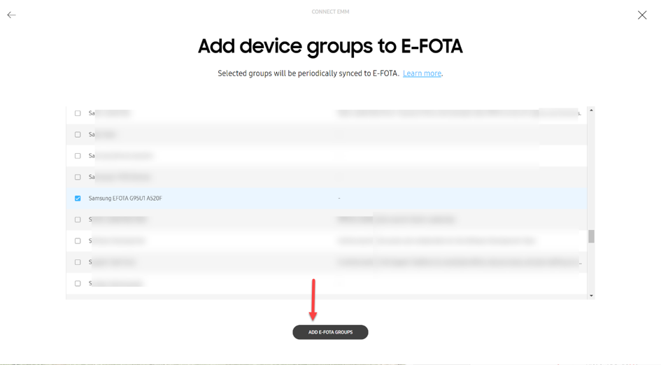 Add dynamic device groups to E-FOTA