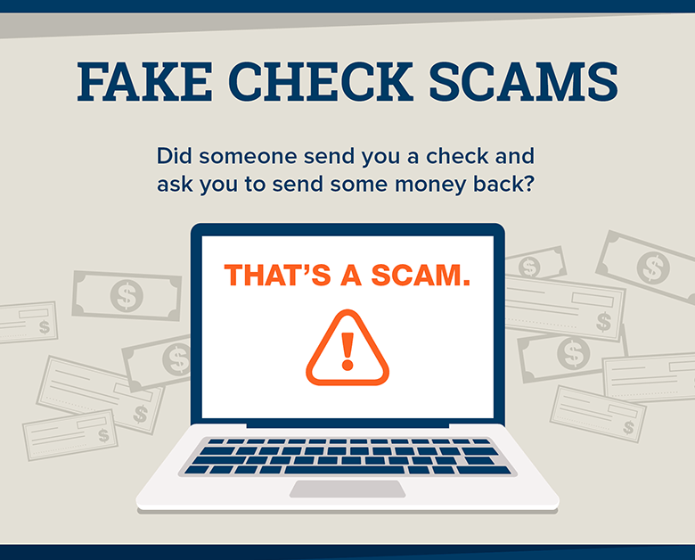 college students fake check scams infographic 2020