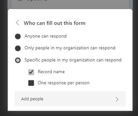 Specific People Can Respond - Mobile