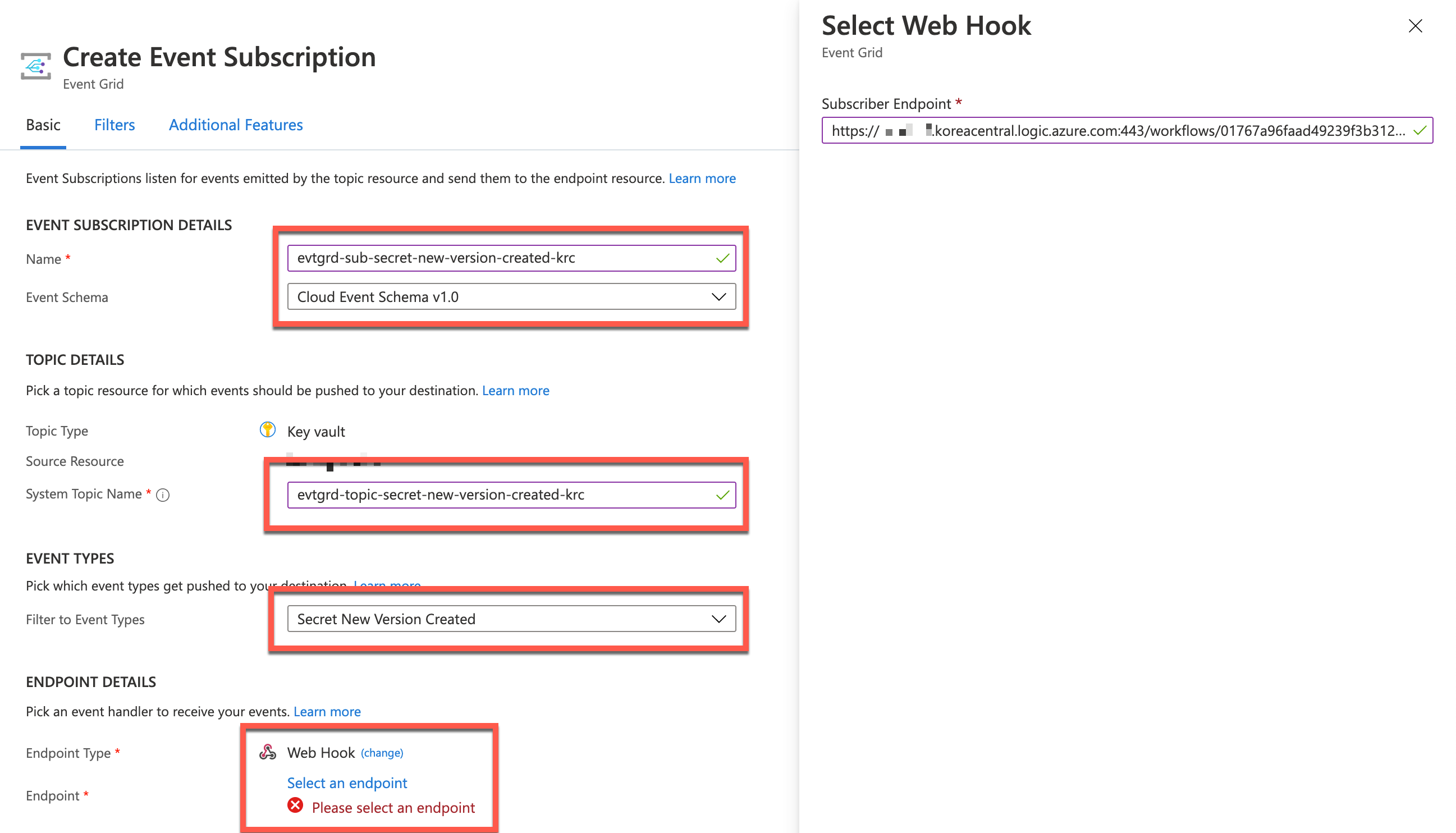 Event Subscription Details