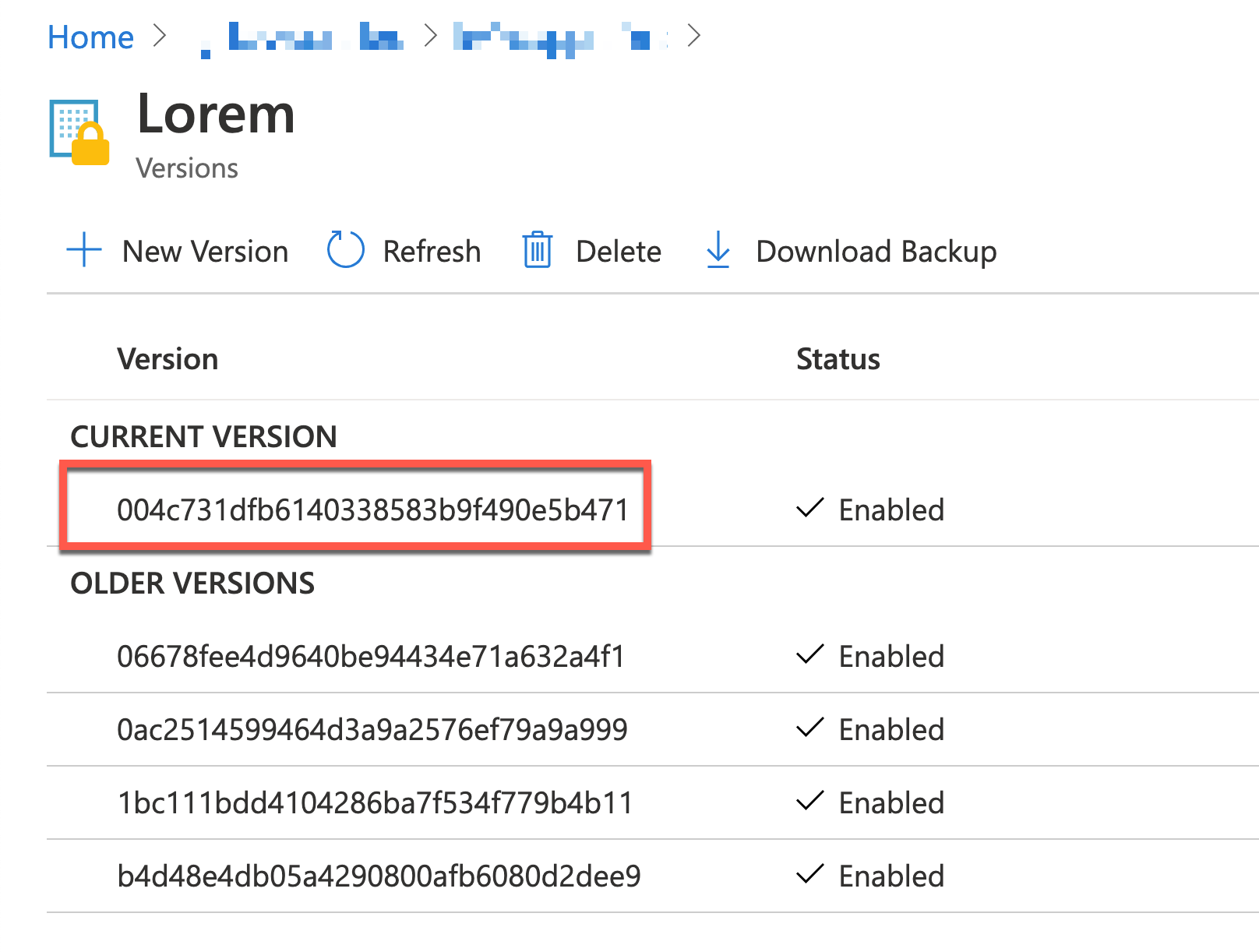 Result of the New Version of Secret Added