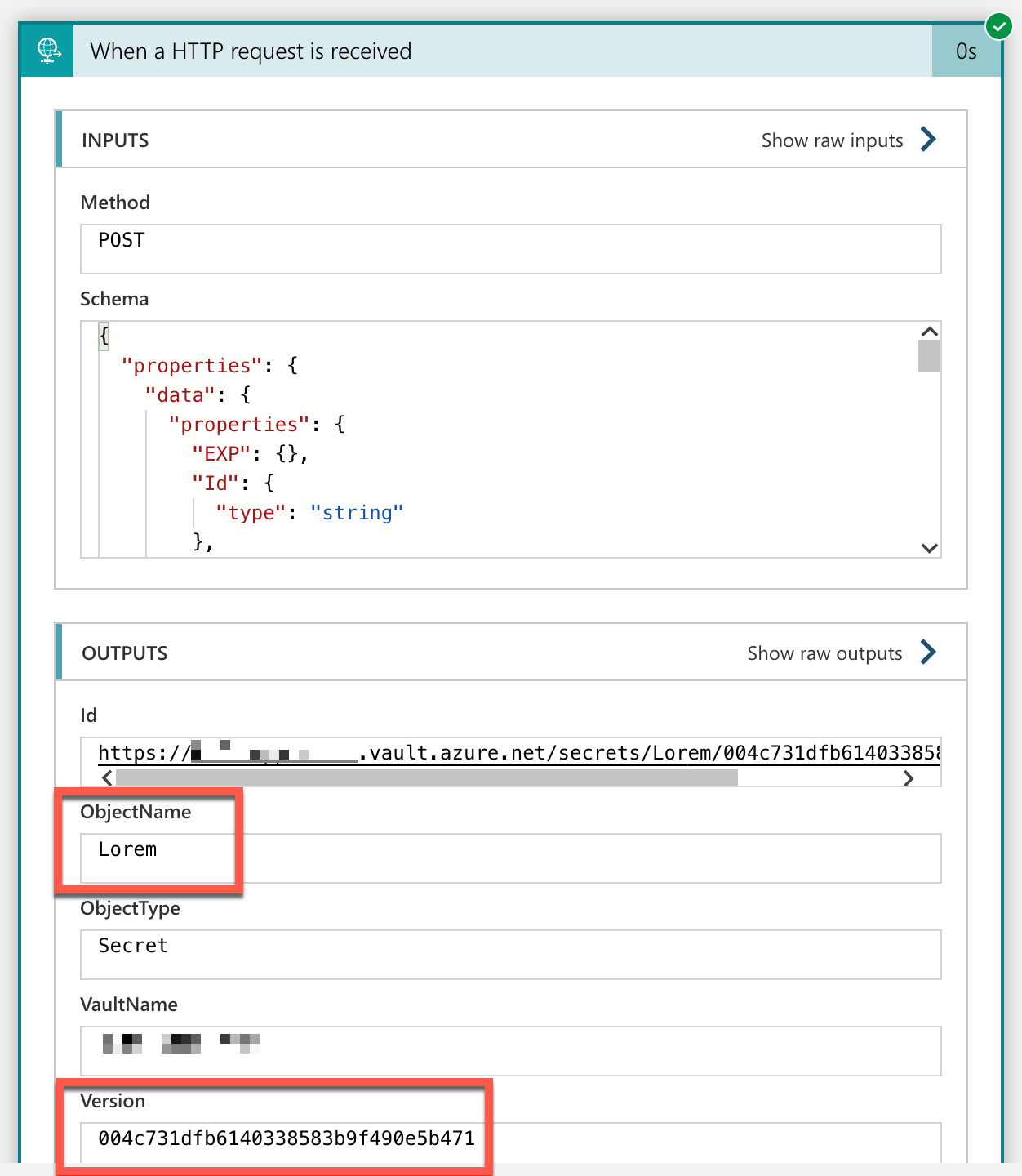 Logic App Run Result