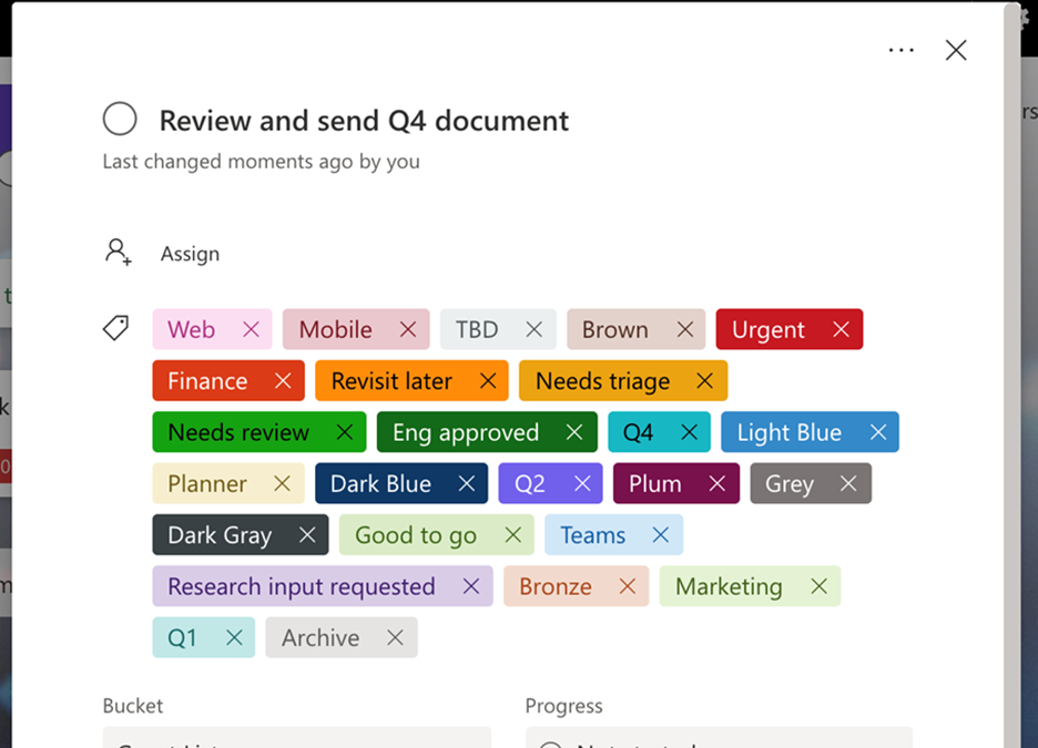 Planner in Message center, more labels are coming for all government cloud customers.