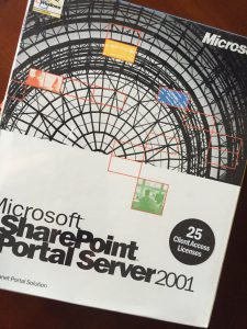 Microsoft SharePoint Portal Server 2001 box cover.