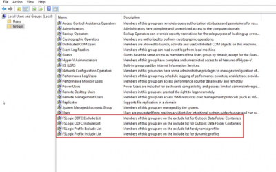 Adding or removing members on FSLogix local groups using Restricted Groups