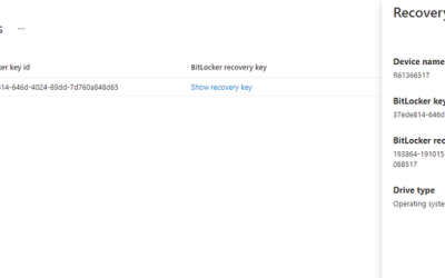 Access BitLocker recovery keys from MEM Admin Center with ConfigMgr Technical Preview 2104