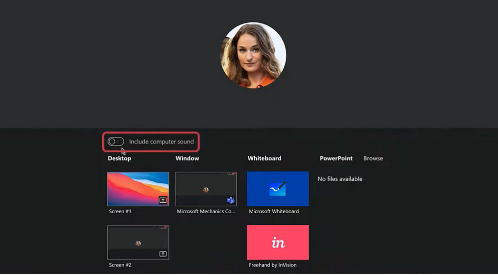 Share a video WITH AUDIO on a Mac using Microsoft Teams