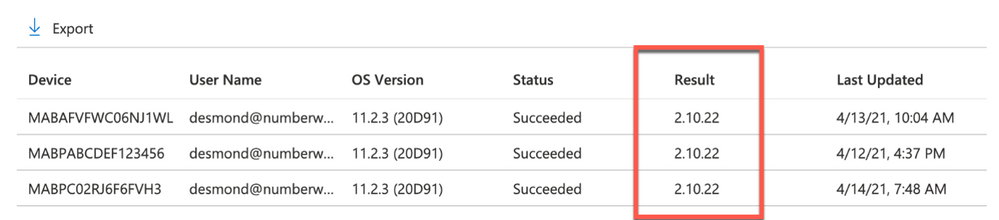 Example screenshot of the previously created Custom attributes in Intune