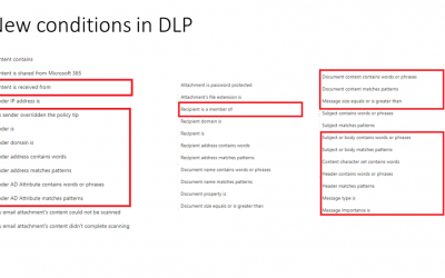 General availability and public preview of Microsoft unified DLP key features April 2021 update
