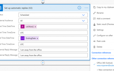 Power Virtual Agents bot setting the Out Of Office