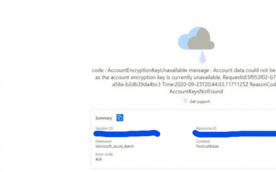 Can’t list pool due to encryption key after subscription suspension