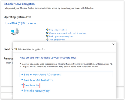 BitLocker Drive Encryption window