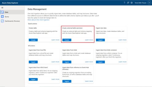 How to query data located in Azure Blob Storage, Azure Data Lake Store Gen2/1 with ADX