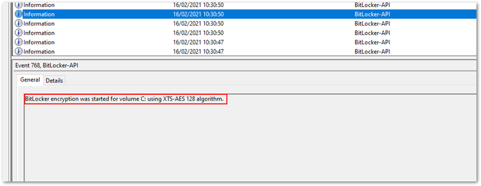 Encryption begins after the backup process is complete.