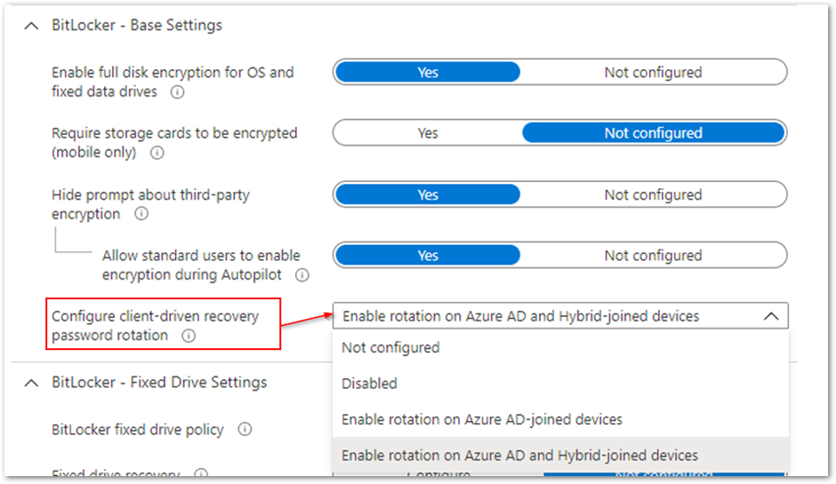 Client-driven password rotation options