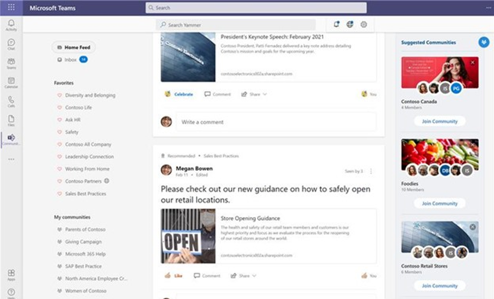 Now Available: Yammer Suggested Communities