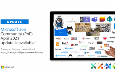 Microsoft 365 PnP Community – April 2021 update
