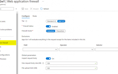 Azure Web Application Firewall: WAF config versus WAF policy