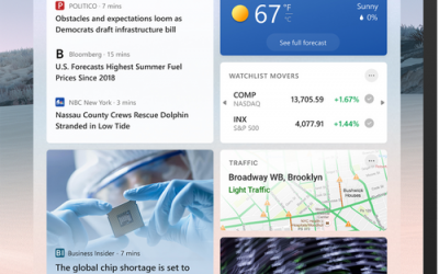 Group configuration: news and interests on the Windows taskbar