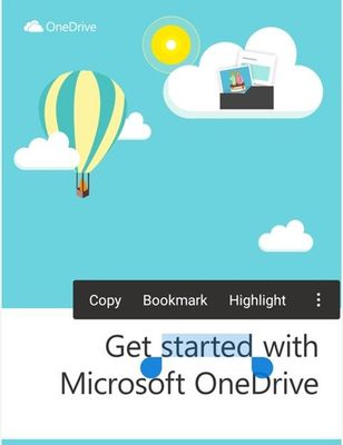 Press anywhere on the PDF for bookmark option