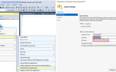 Using data-tier applications (BACPAC) to migrate a database from Managed Instance to SQL Server