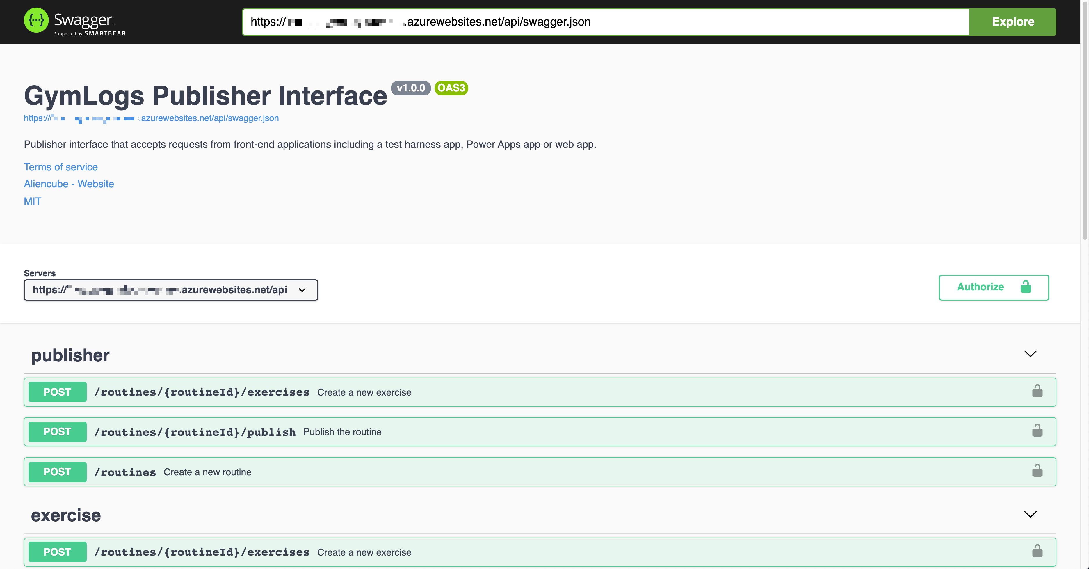 Publisher Swagger UI