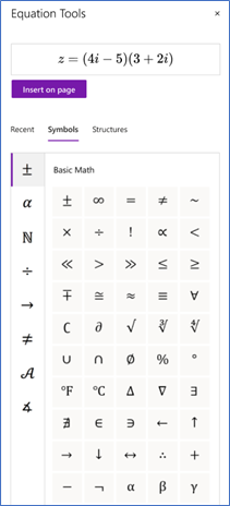 Math - OneNote, Word - Equation Tools.png