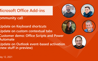 Office Add-ins community call – May 2021