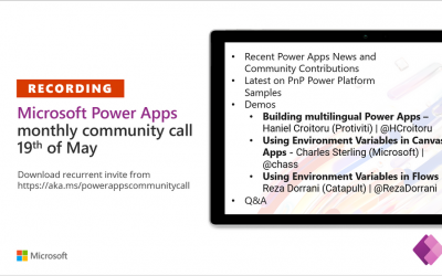 Power Apps Community Call – May 2021