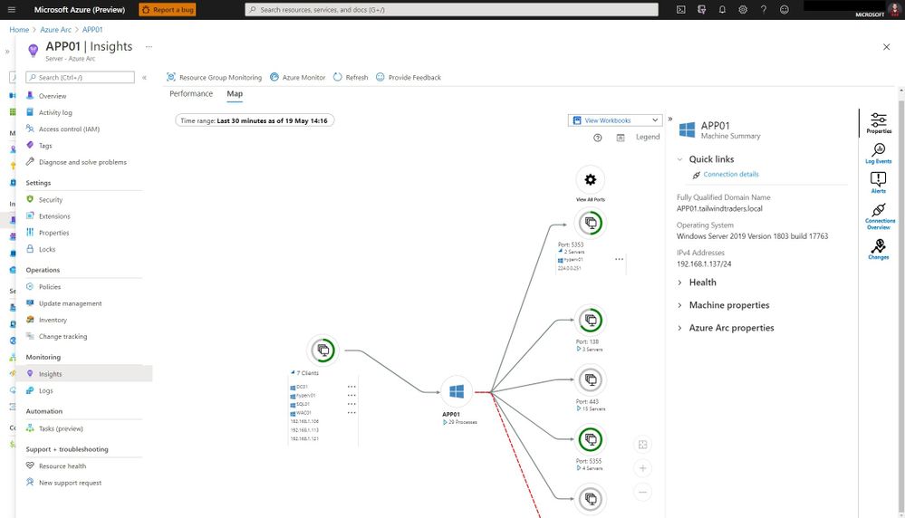 Azure Monitor Map