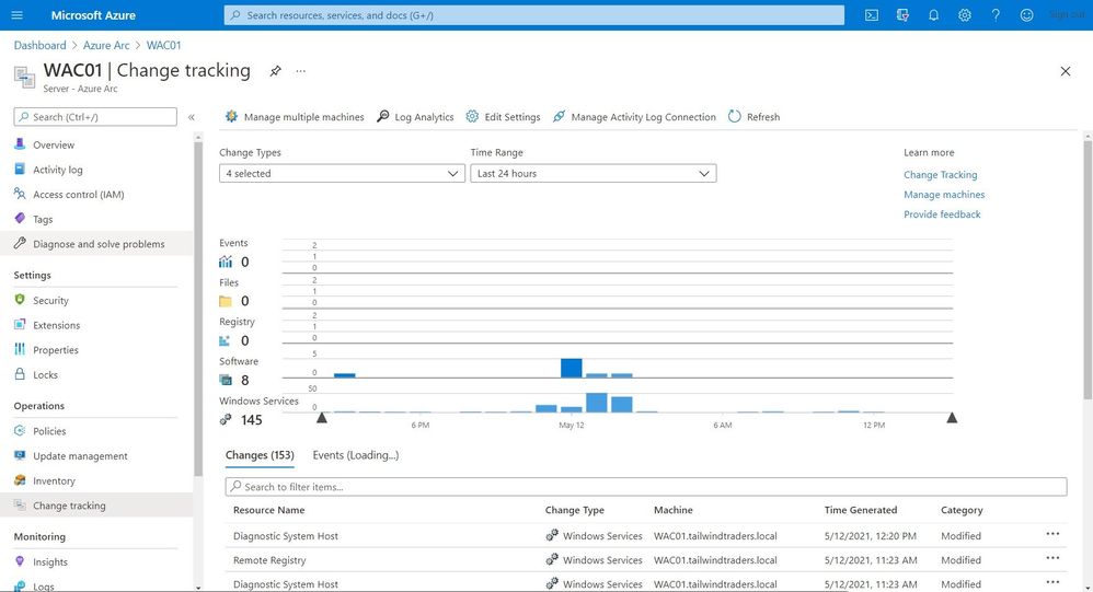 Change Tracking and Inventory