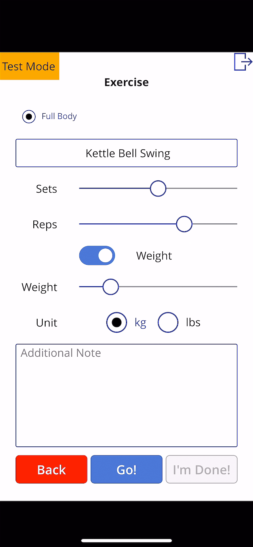 Power Apps Workout Screen