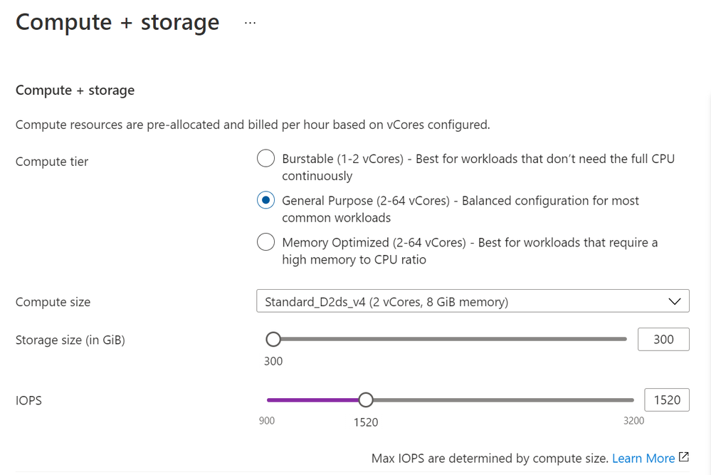 Ability to scale IOPs independent of storage with MySQL Flexible Server