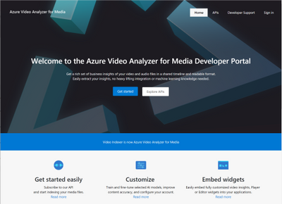 New AVAM developer portal home page
