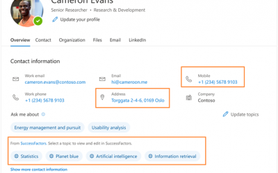 Profile enrichment with Microsoft Graph connectors