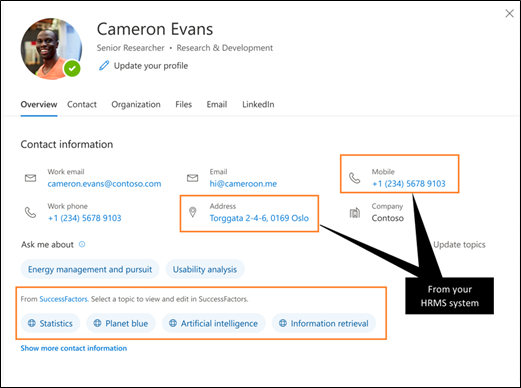 Profile enrichment with Microsoft Graph connectors