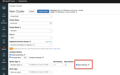 Azure Databricks and Azure Spot VMs – Save cost by leveraging unused compute capacity