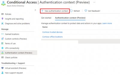 Conditional Access authentication context now in public preview