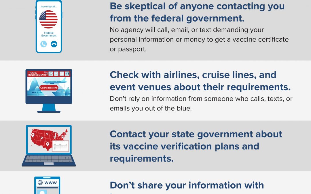 Scammers cash in on confusion over vaccine verification methods