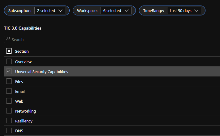 Capabilities Selector