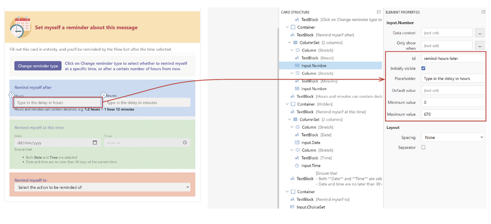 Set some restrictions on the fields, and place TextBlocks above them as labels