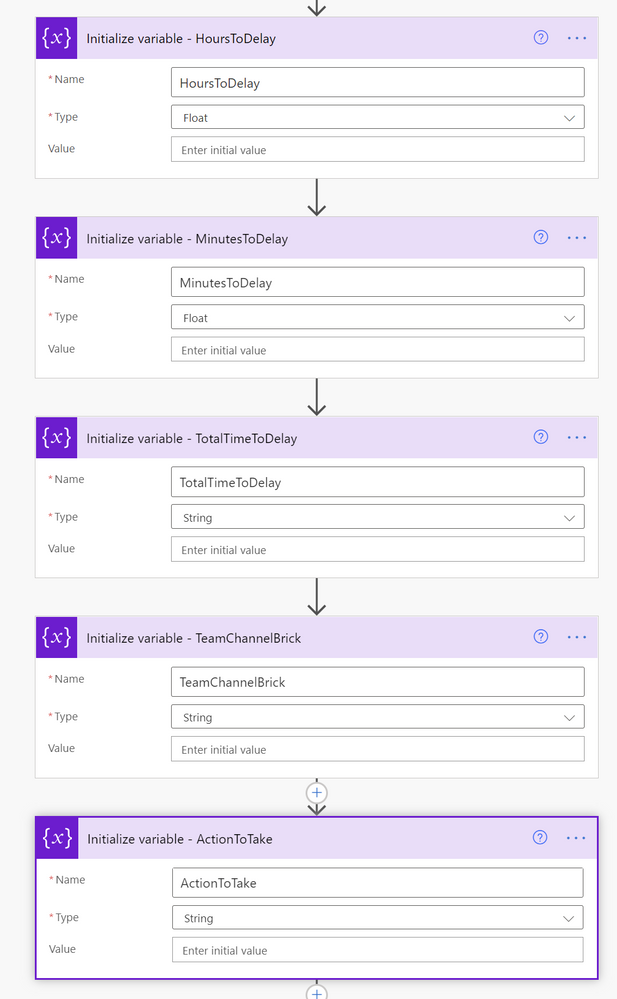 Some variables are required to hold the time information