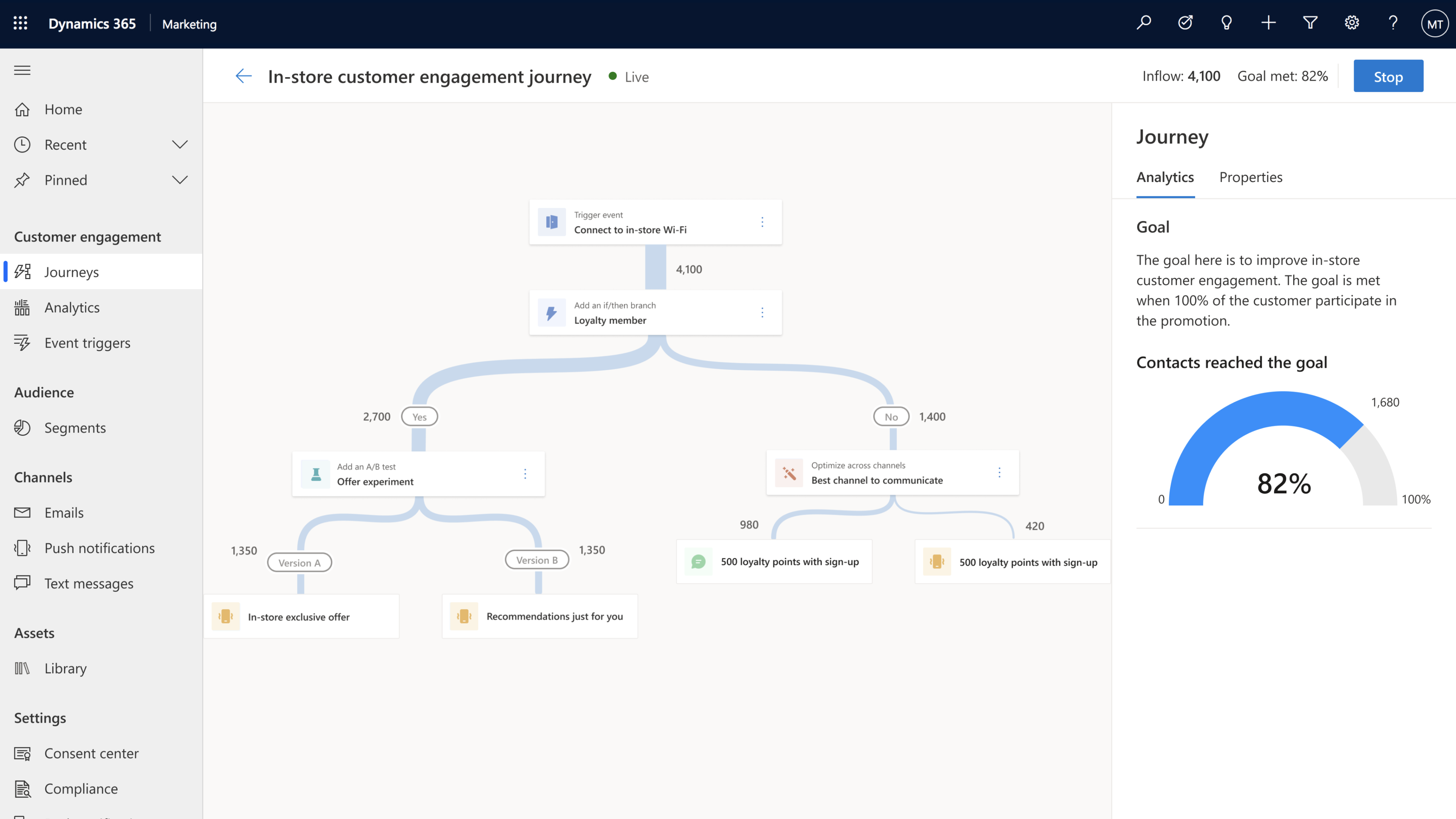 The new journey designer simplifies the creation of steps along a moments-based customer journey