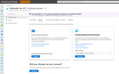 How to Quick Start with Defender for IoT Sensor onboarding and integration into Azure Sentinel