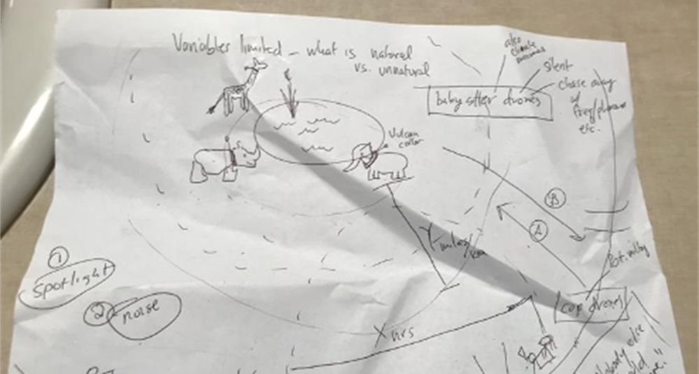 The first Project 15 "napkin drawing" - April 2019