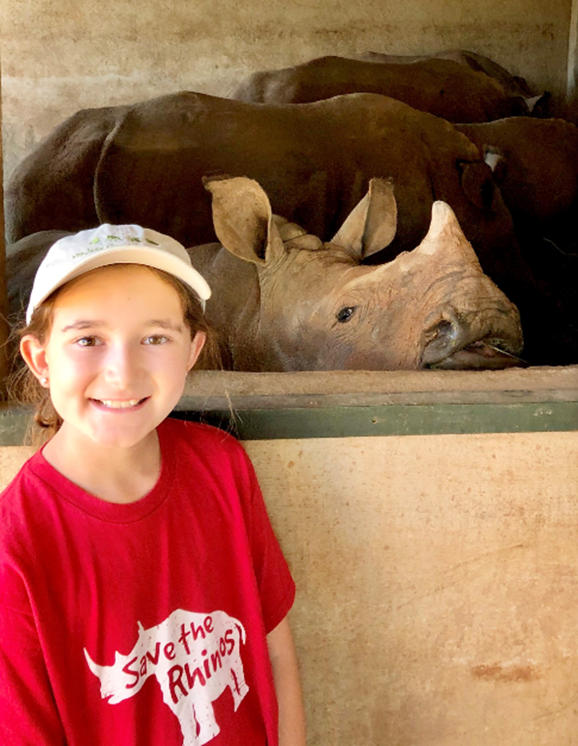 Kate Gilman Williams at the Care For Wild Rhino Sanctuary